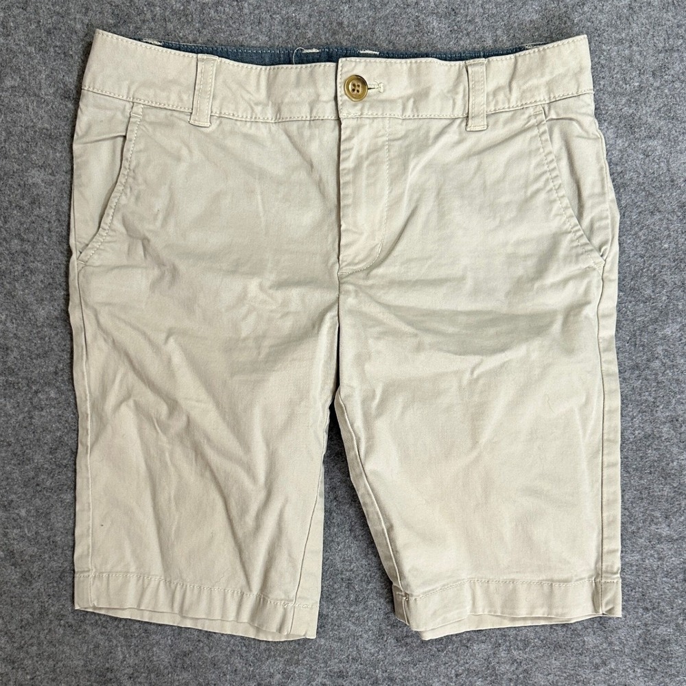 G.H. Bass & Co. Chino Shorts Size 0 Khaki‎ Tan Stretch Cotton